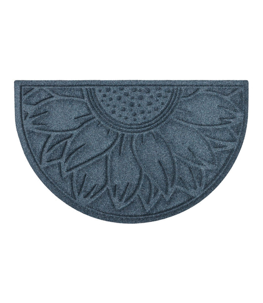 Everyspace Recycled Waterhog Doormat, Half Round, Sunflower