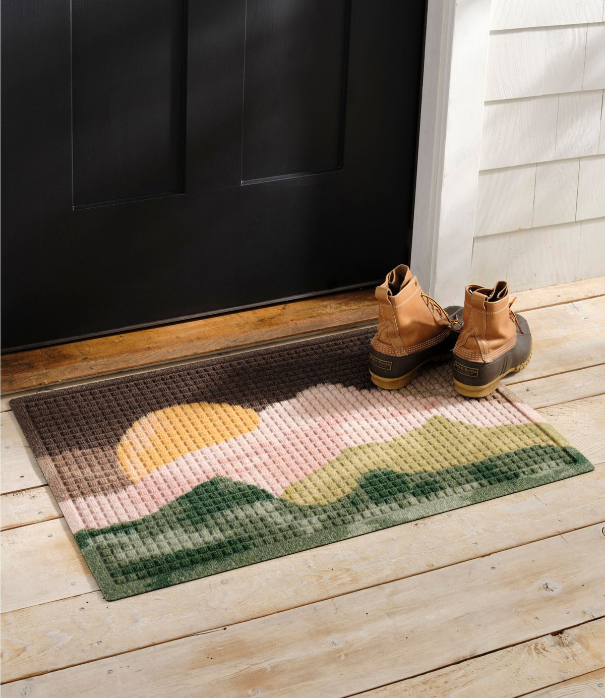 Printed Recycled Waterhog Doormat, Sunset