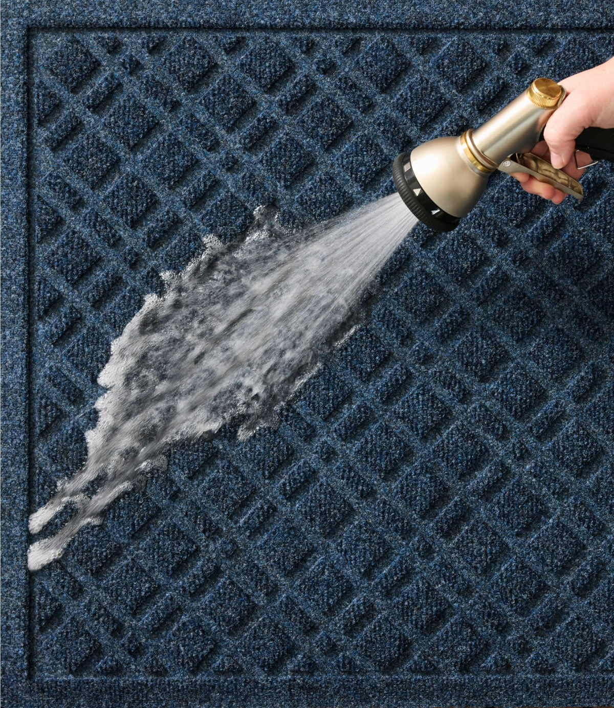 Heavyweight Recycled Waterhog Mat, Runner, Plaid