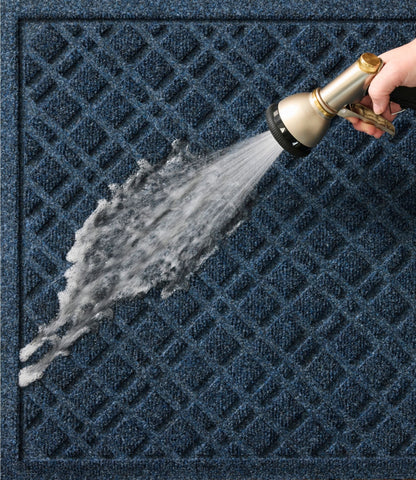 Heavyweight Recycled Waterhog Mat, Runner, Plaid