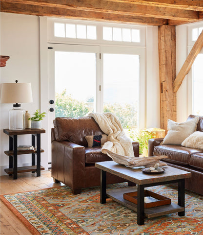 Bordered Medallion Wool Tufted Rug