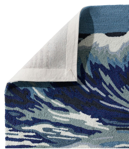 Indoor/Outdoor Vacationland Runner, Ocean Waves