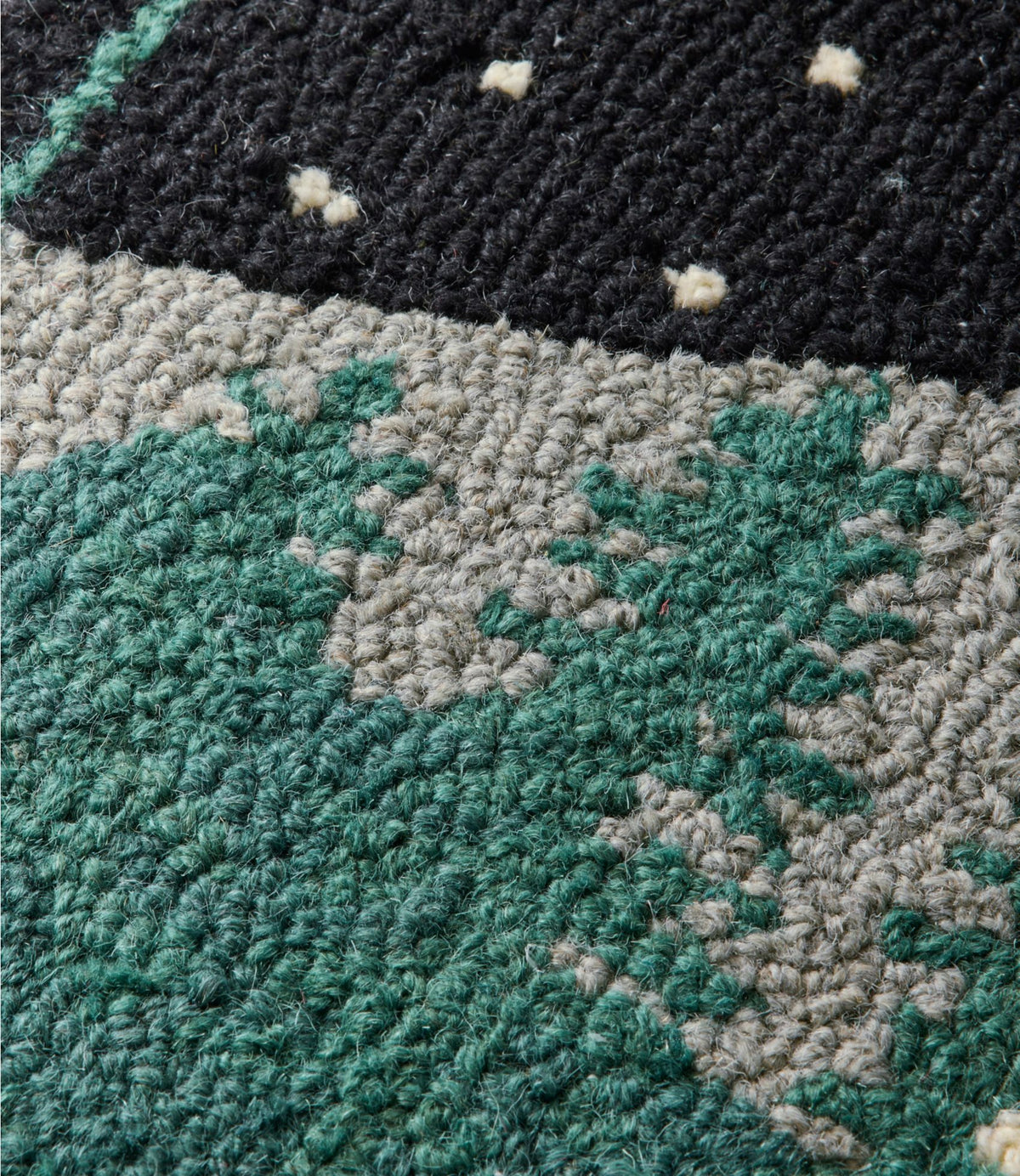 Wool Hooked Novelty Rug, Winter Woods