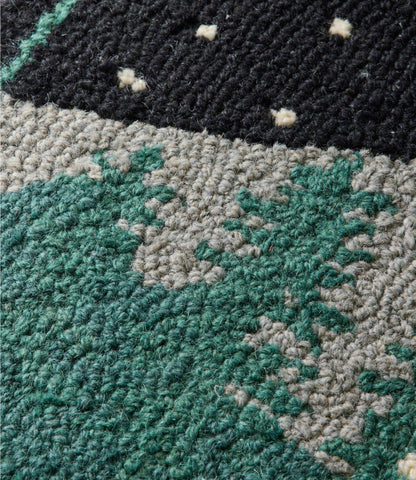 Wool Hooked Novelty Rug, Winter Woods