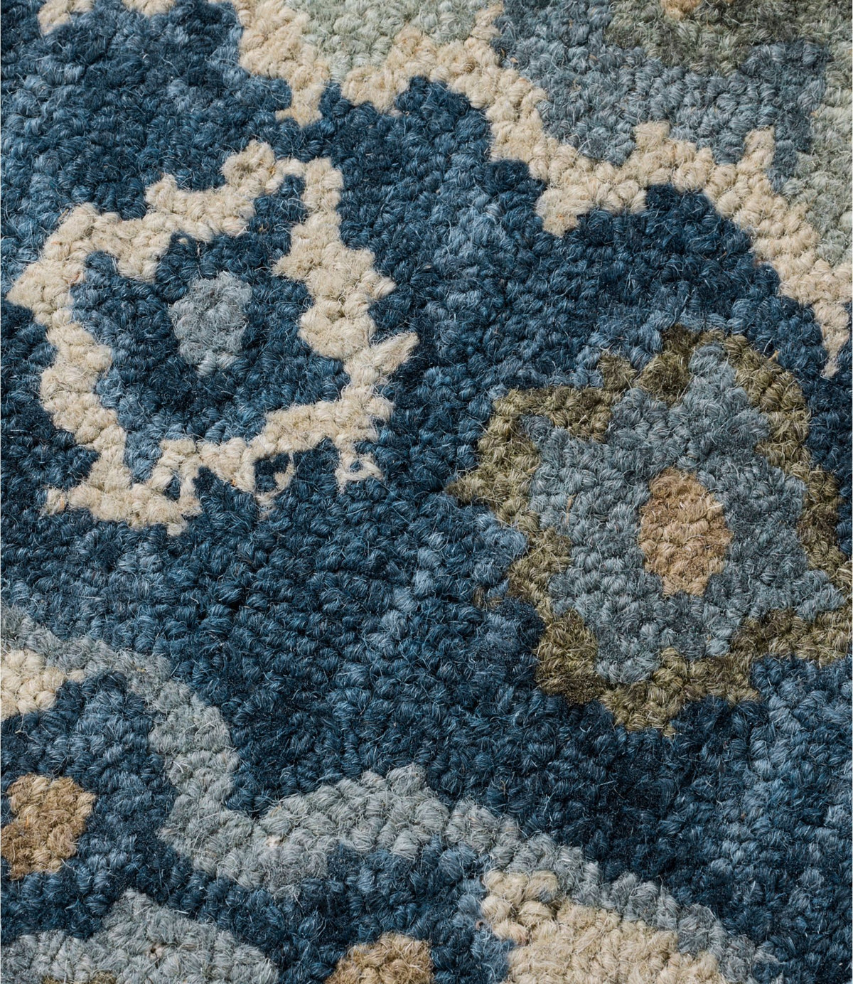 Double Border Wool Hooked Runner