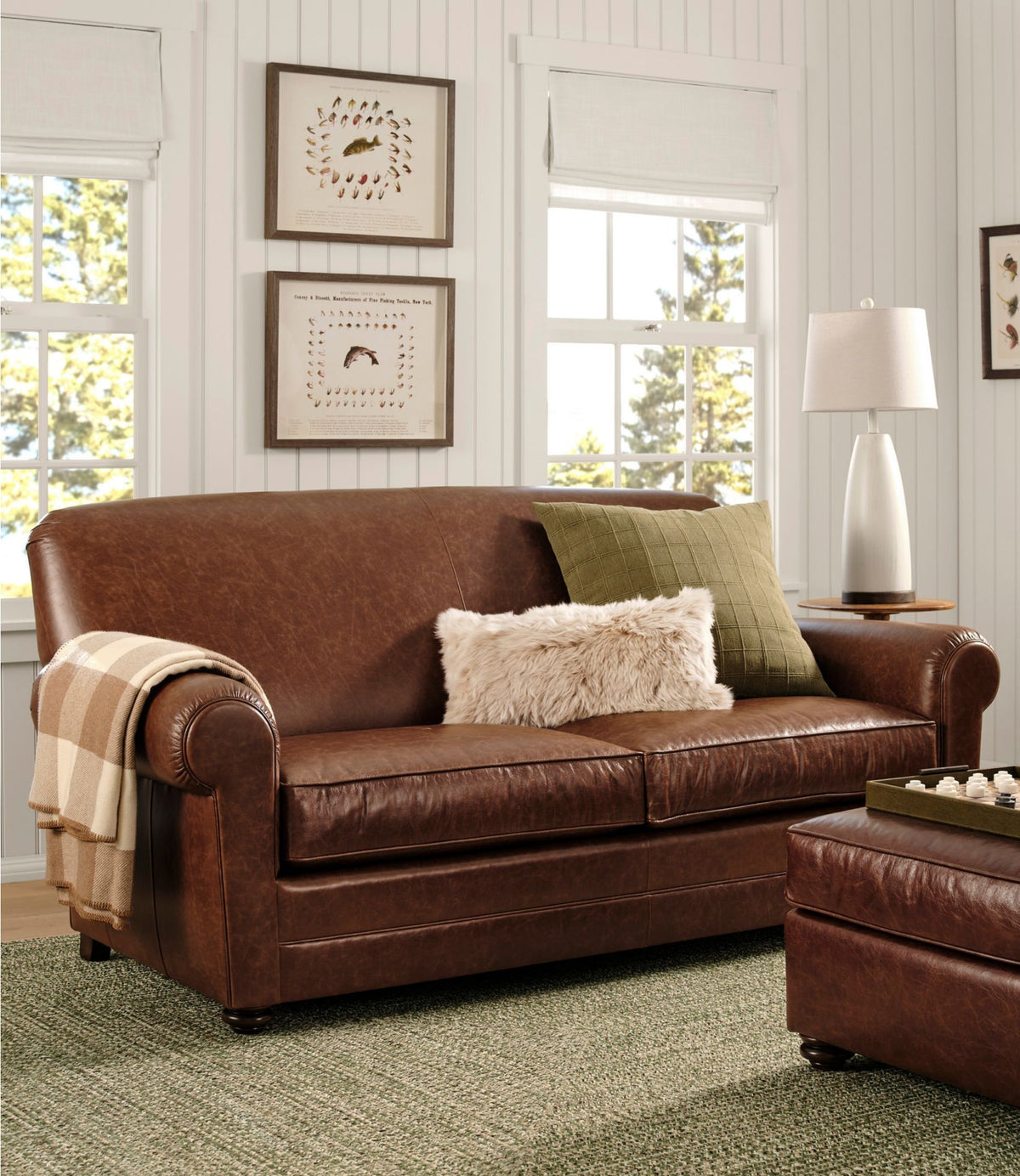 Bean's Leather Lodge Sofa