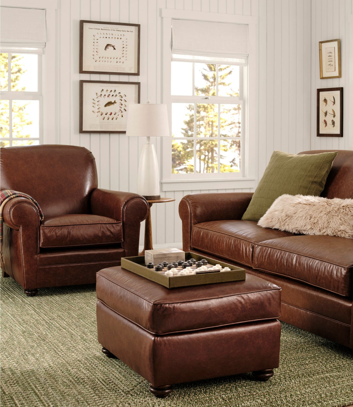 Bean's Leather Lodge Sofa