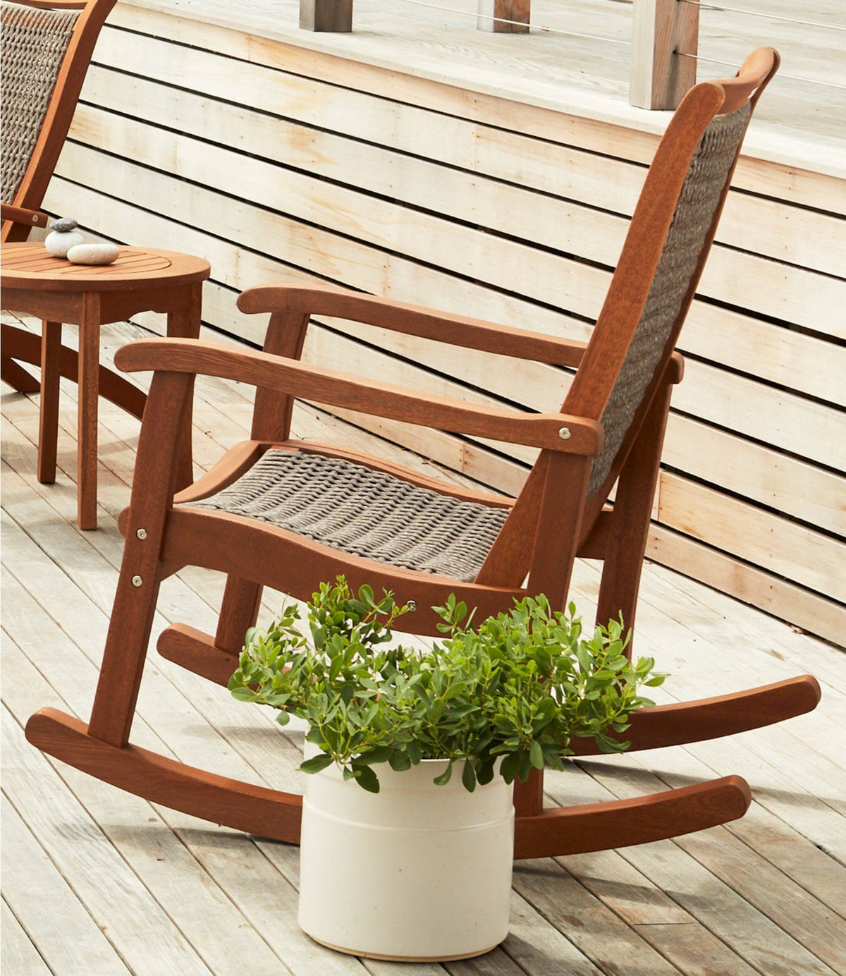 Wicker Eucalyptus Rocker