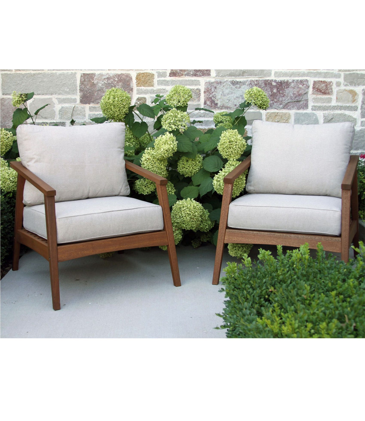 Eucalyptus Patio Chair, Set of Two