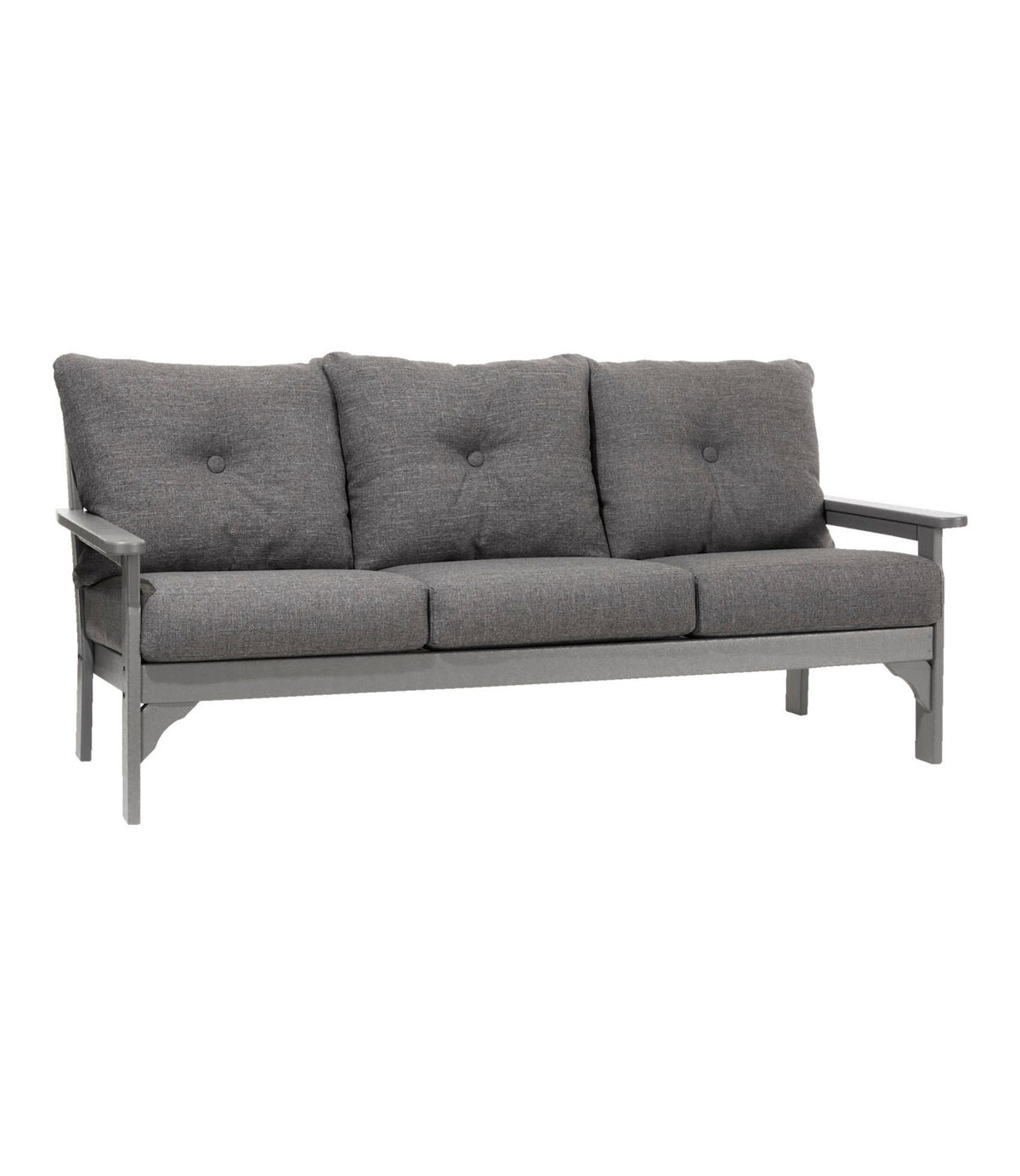 All-Weather Patio Sofa with Textured Cushion, Slate Gray