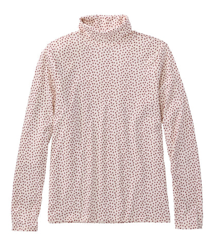 Women's Pima Cotton Turtleneck, Long-Sleeve Print