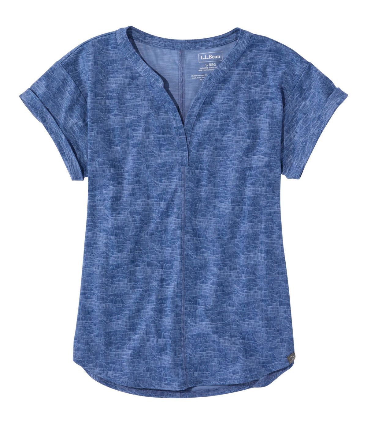 Women's Streamside Tee, Short-Sleeve Splitneck Print