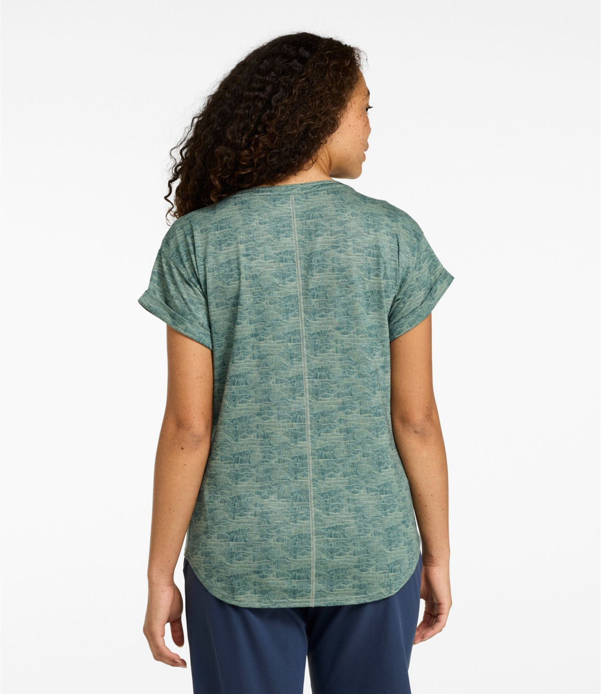 Women's Streamside Tee, Short-Sleeve Splitneck Print