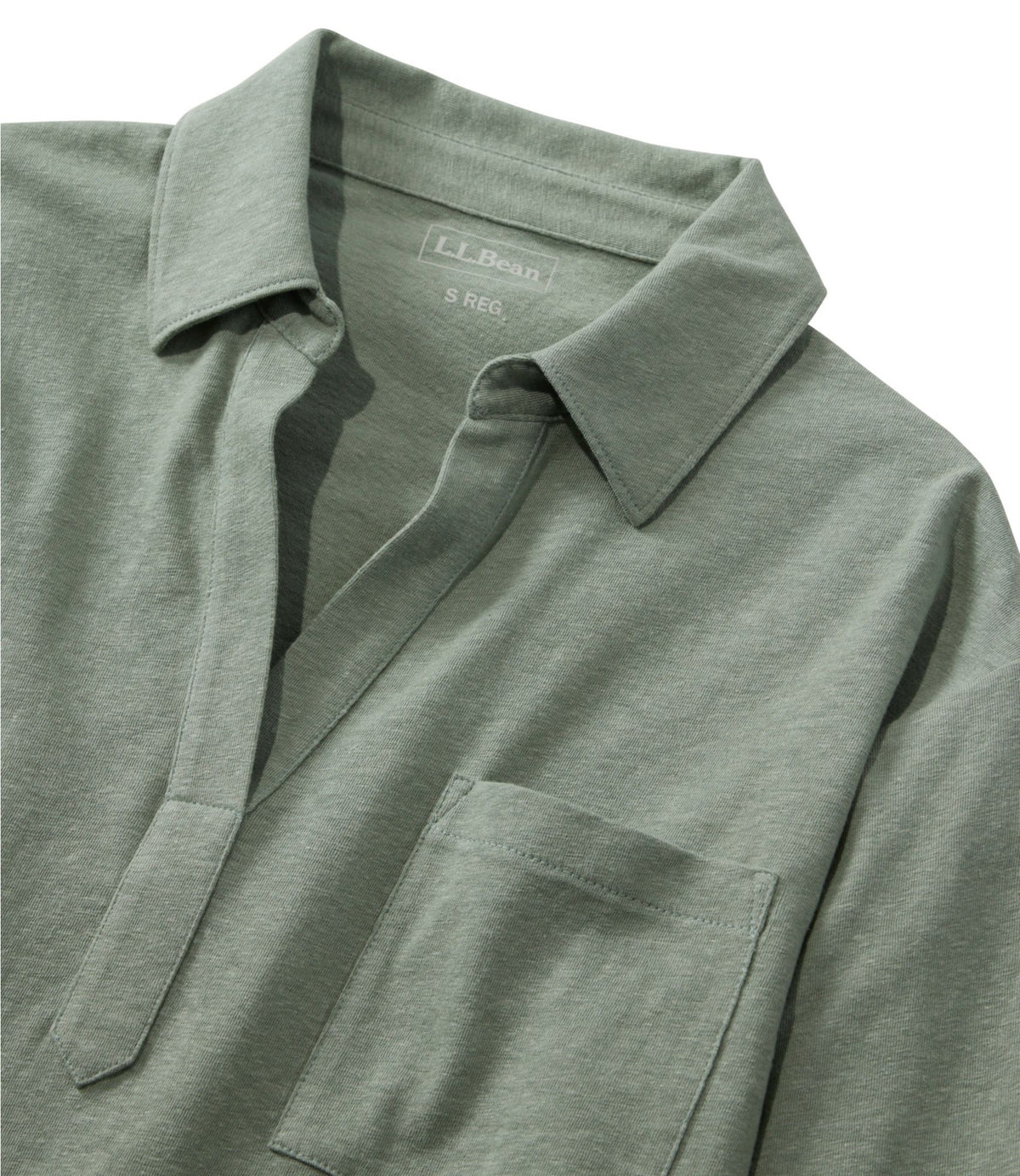 Women's Lakeside Linen/Cotton Tee, Three-Quarter-Sleeve Splitneck Polo