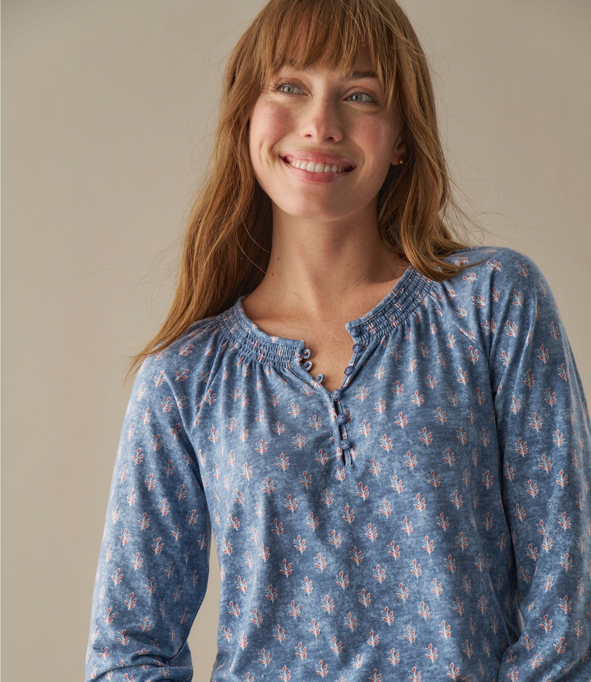 Women's Camden Hills Tee, Three-Quarter-Sleeve Print