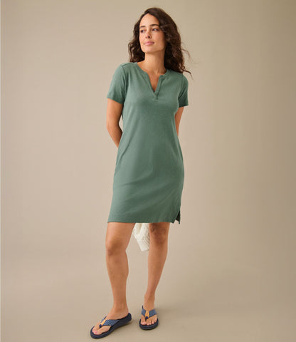 Women's Rocky Coast Slub-Knit Splitneck Dress