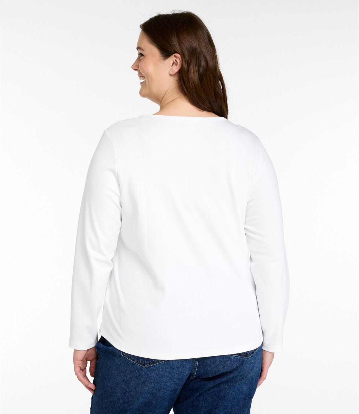 Women's L.L.Bean V-Neck Henley, Long-Sleeve