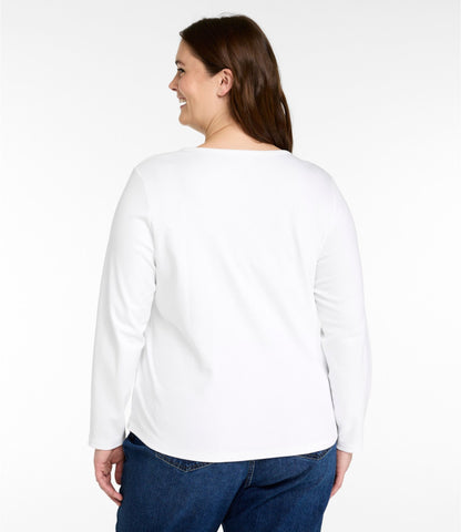 Women's L.L.Bean V-Neck Henley, Long-Sleeve