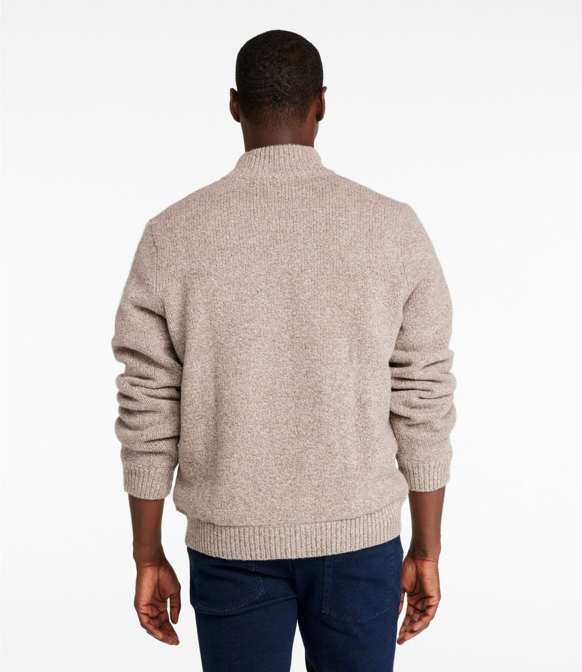Men's L.L.Bean Classic Ragg Wool Sweater, Full-Zip Flannel-Lined