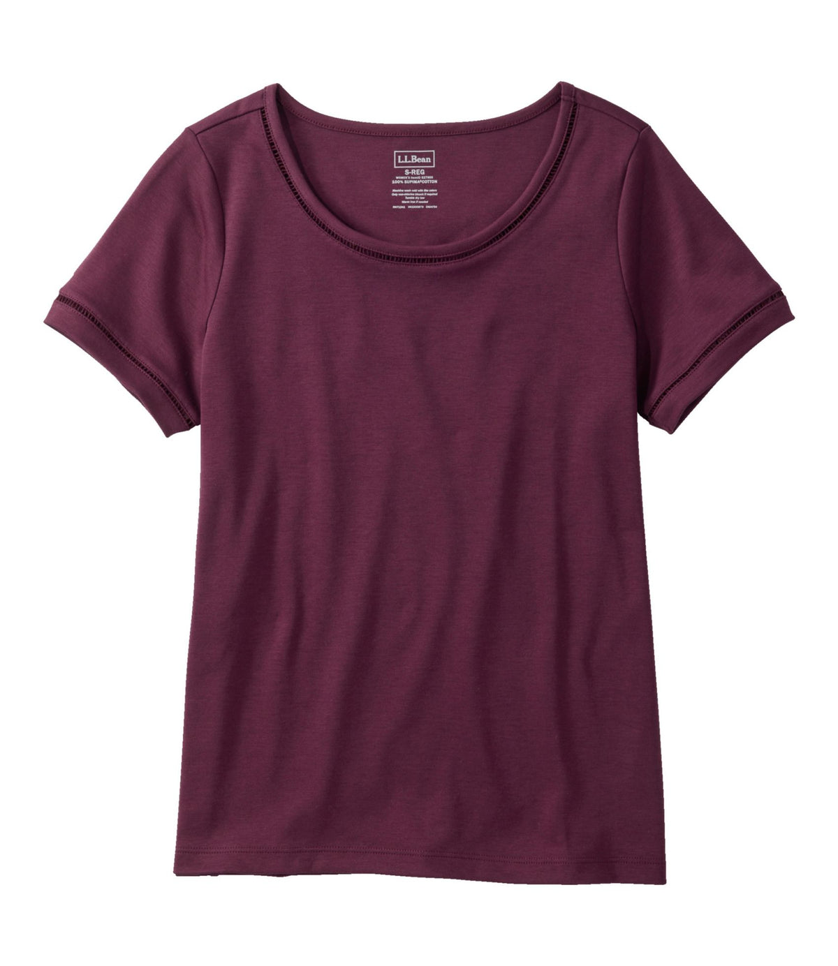 Women's Pima Cotton Tee, Short-Sleeve Jewelneck
