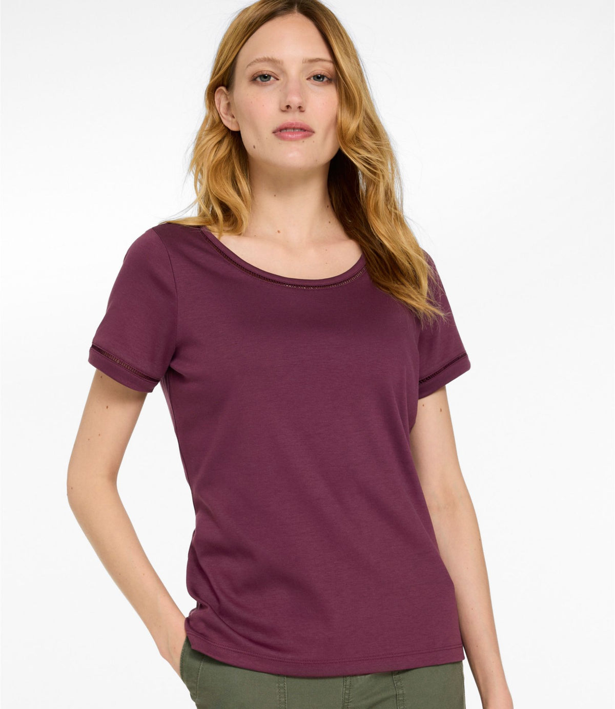 Women's Pima Cotton Tee, Short-Sleeve Jewelneck