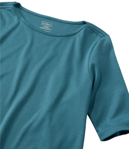 Women's Pima Cotton Tee, Short-Sleeve Jewelneck