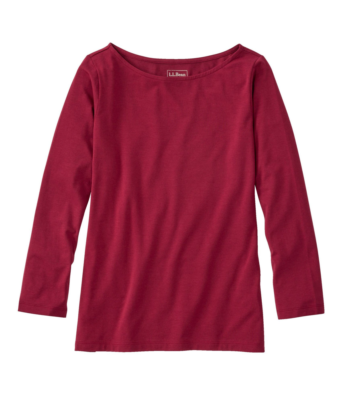 Women's Soft Stretch Supima-Blend Tee, Boatneck Bracelet-Sleeve