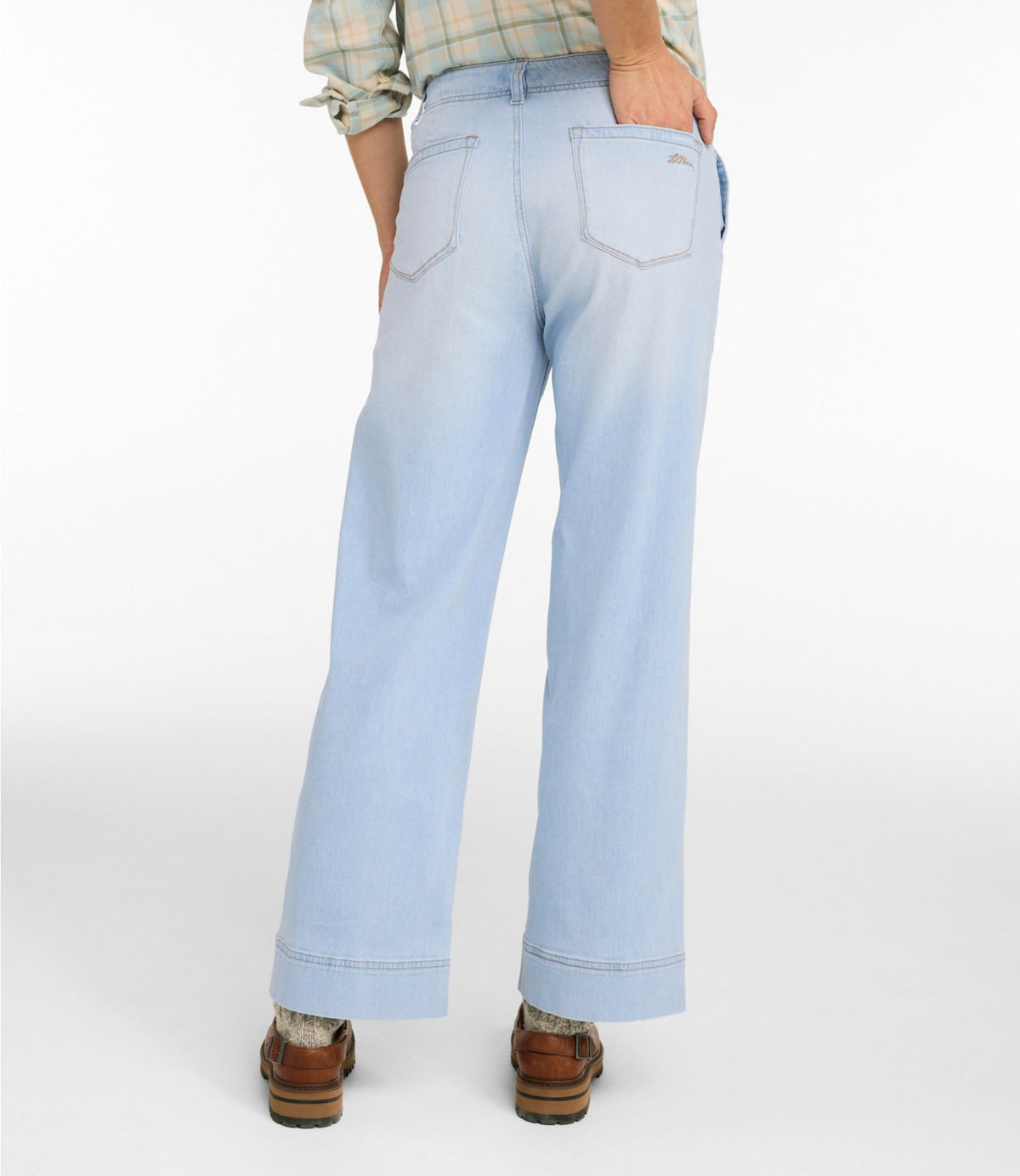 Women's Signature Utility Jeans, Mid-Rise Wide-Leg Ankle