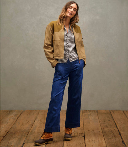 Women's Signature Utility Jeans, Mid-Rise Wide-Leg Ankle