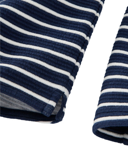 Women's Lakewashed Double-Knit Quarter-Snap, Stripe