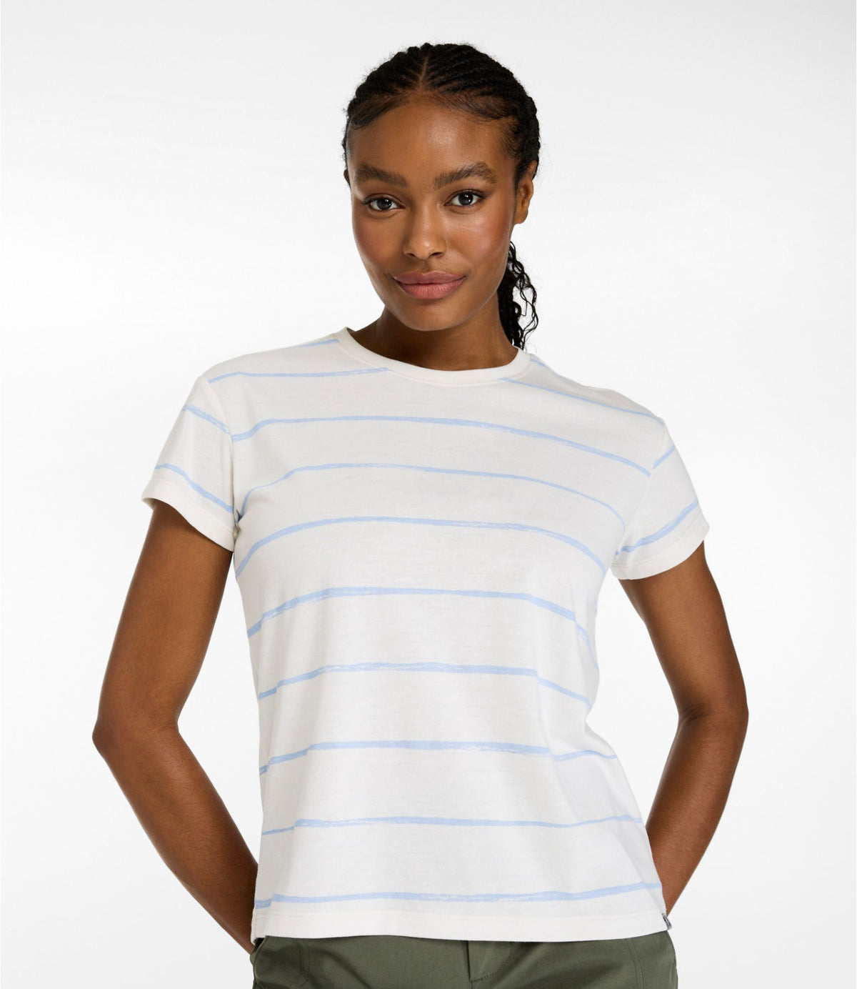Women's Mountainside Crewneck Tee, Short-Sleeve Stripe
