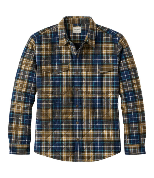 Men's Quilted Scotch Plaid Flannel Shirt Jac
