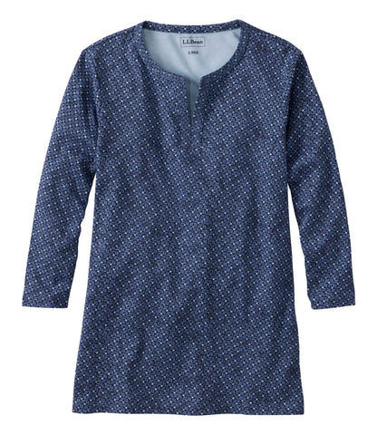 Women's L.L.Bean Tee, Three-Quarter-Sleeve Splitneck Tunic Print