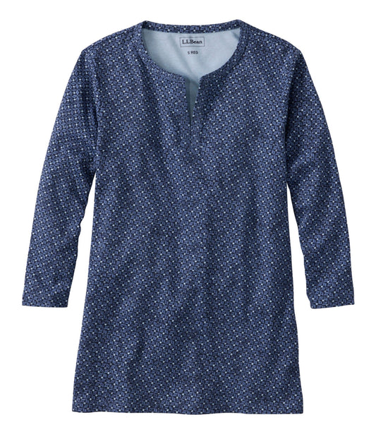 Women's L.L.Bean Tee, Three-Quarter-Sleeve Splitneck Tunic Print