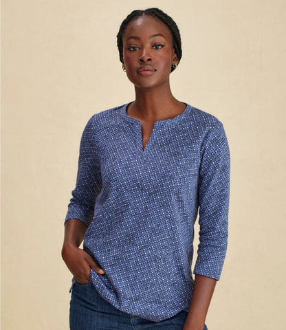 Women's L.L.Bean Tee, Three-Quarter-Sleeve Splitneck Tunic Print