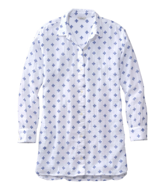 Women's Cloud Gauze Cover-Up Shirt, Stripe