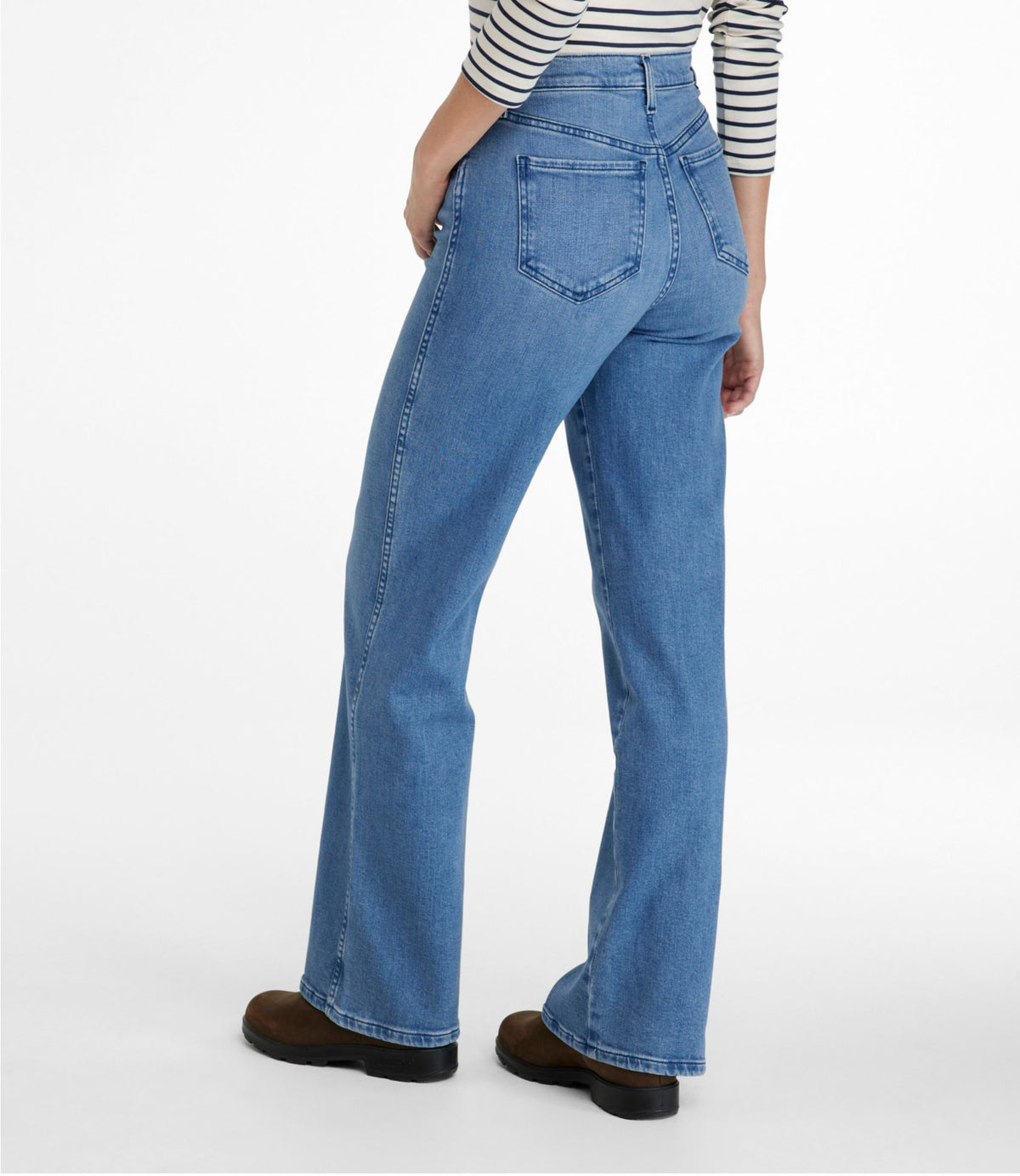 Women's L.L.Bean Everyday Stretch Jeans, High-Rise Relaxed Wide-Leg