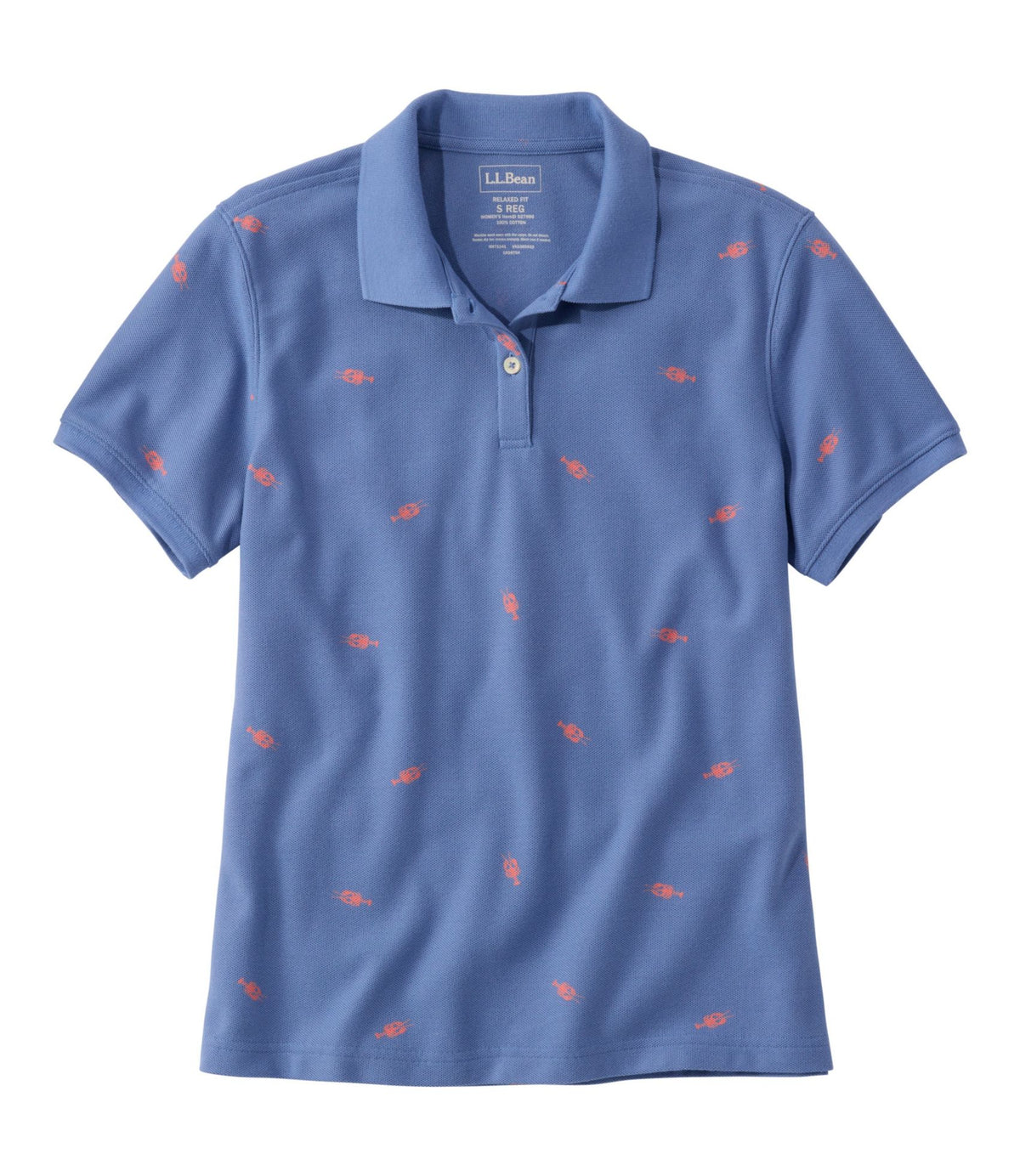 Women's Premium Double L Polo, Short-Sleeve Relaxed Fit Novelty