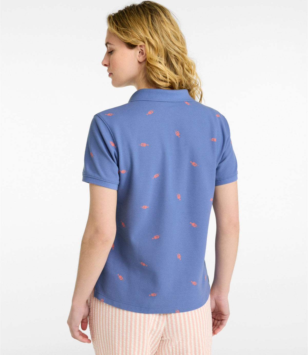 Women's Premium Double L Polo, Short-Sleeve Relaxed Fit Novelty