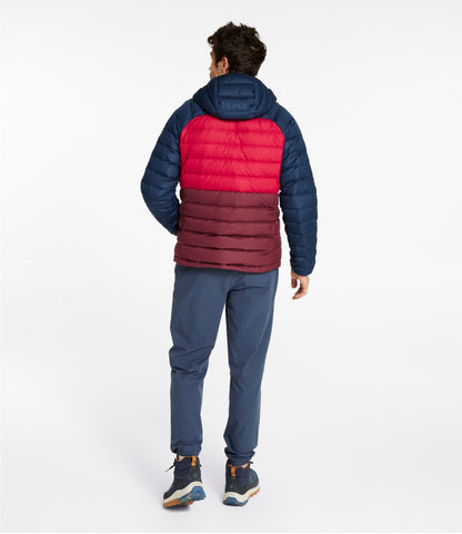 Men's Bean's Down Hooded Jacket, Colorblock