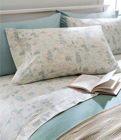 Lakeside Toile Percale Sheet Collection