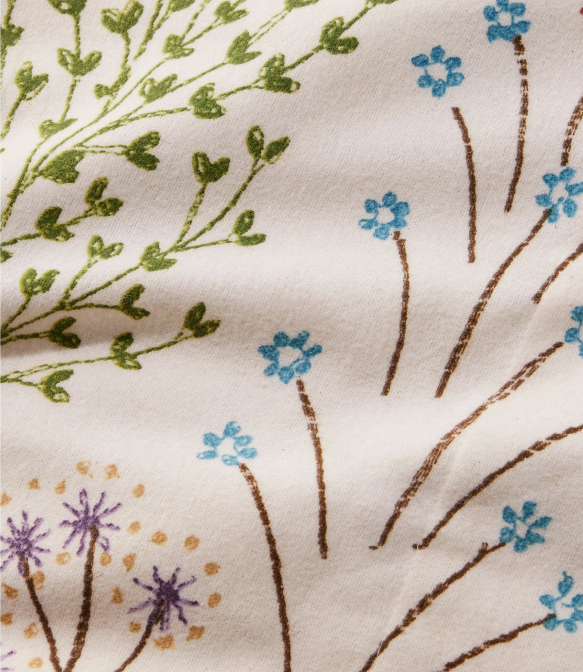 Botanical Floral Flannel Comforter Cover Collection