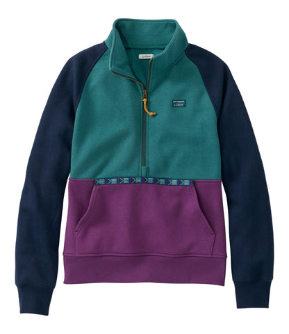 Women's Mountain Classic Sweatshirt, Half-Zip Colorblock