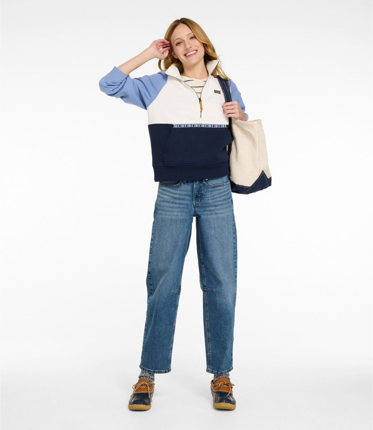 Women's Mountain Classic Sweatshirt, Half-Zip Colorblock