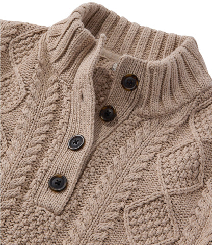 Women's Signature Cotton Fisherman Sweater, Mockneck