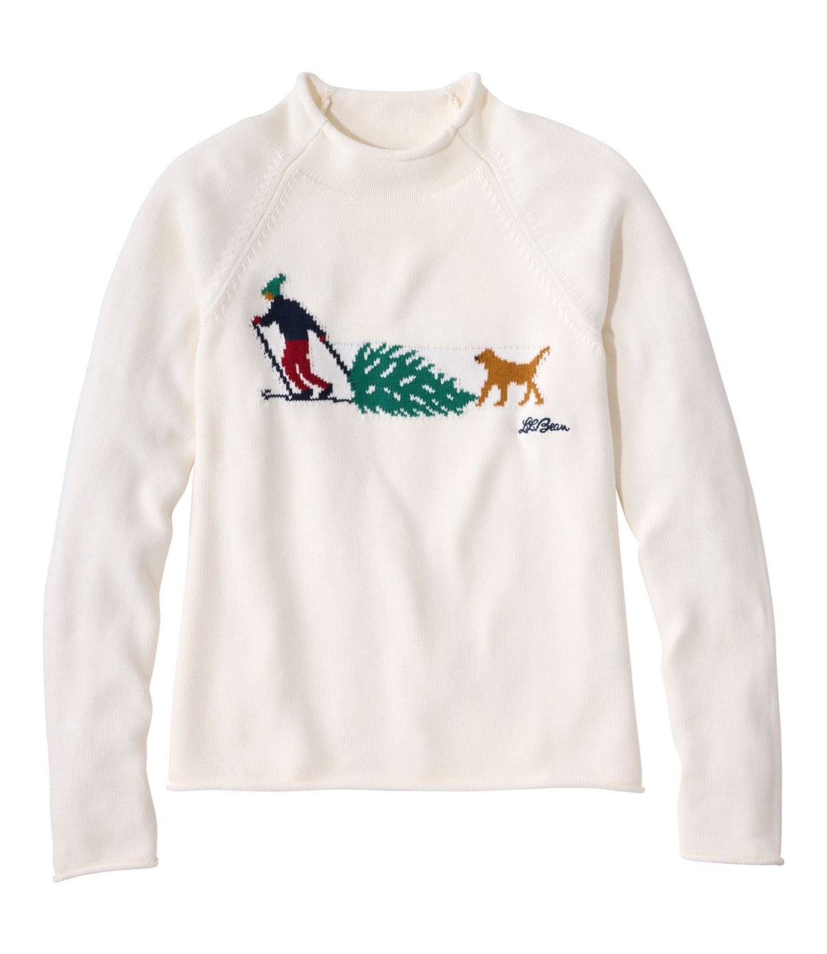 Women's The Original Double L® Sweater, Novelty Rollneck