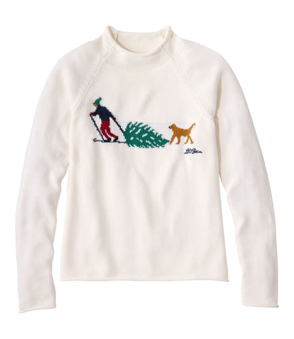 Women's The Original Double L® Sweater, Novelty Rollneck