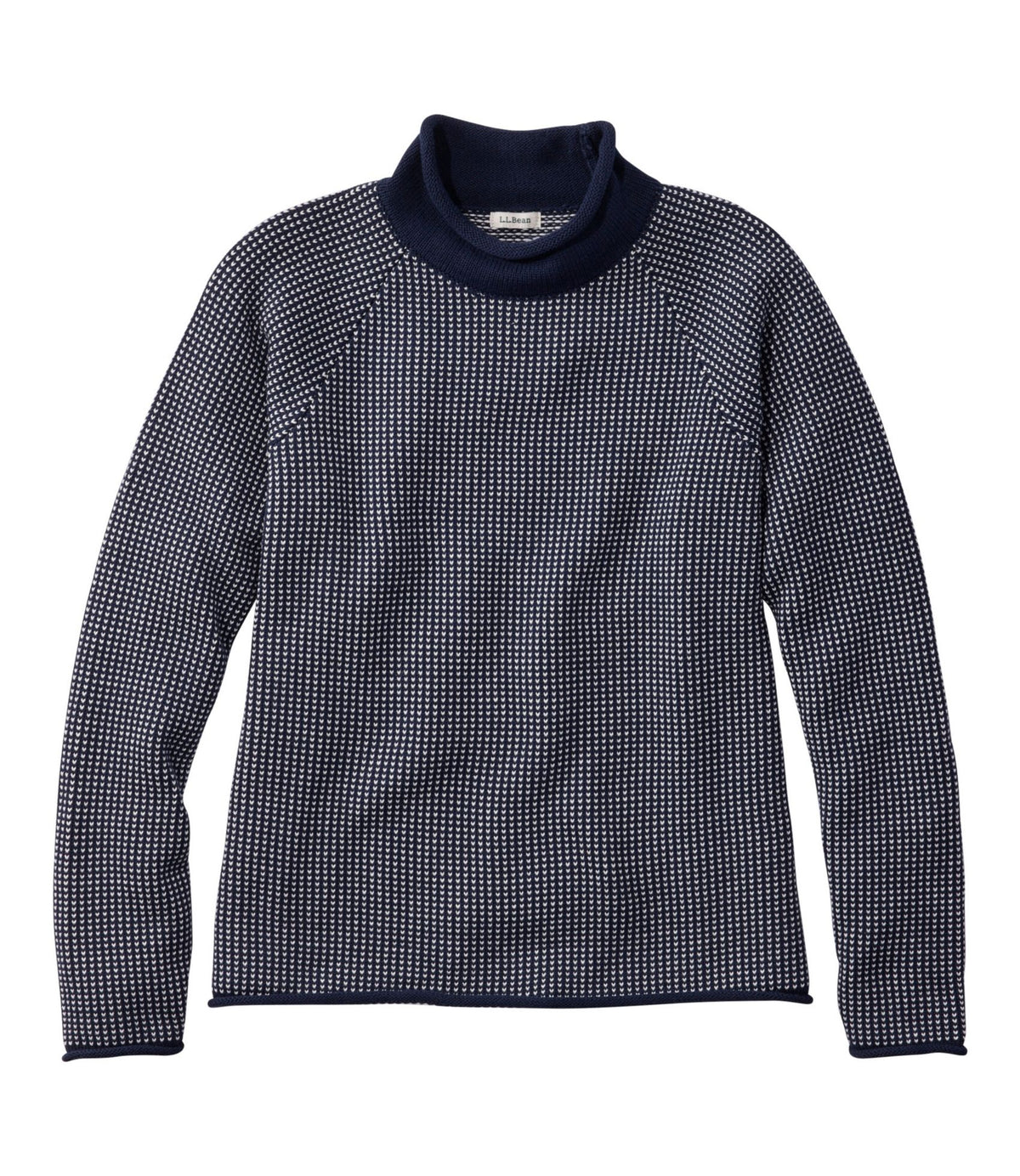 Women's The Original Double L® Sweater, Rollneck Bird's-Eye