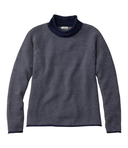 Women's The Original Double L® Sweater, Rollneck Bird's-Eye