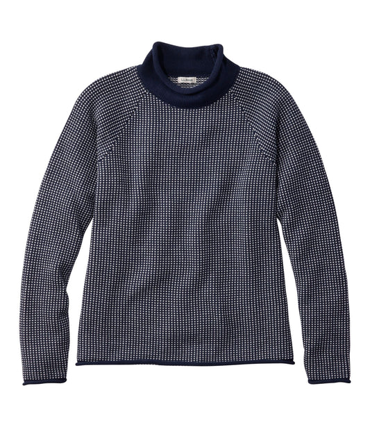 Women's The Original Double L® Sweater, Rollneck Bird's-Eye